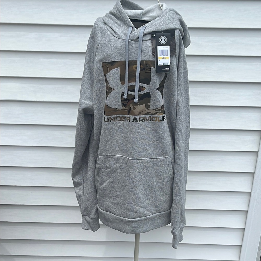 Under Armour Gray Athletic Sweater with Ribbed Cuffs